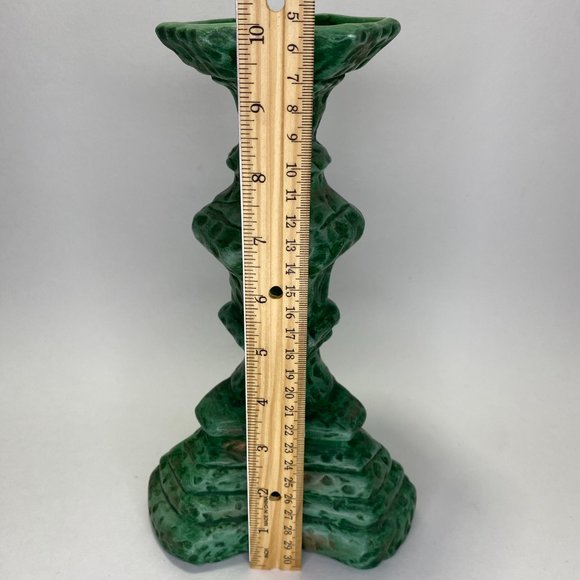 MCM Linda Bennett Atlantic Mold Green  Ceramic Vase Candle Holder - Picture 5 of 6